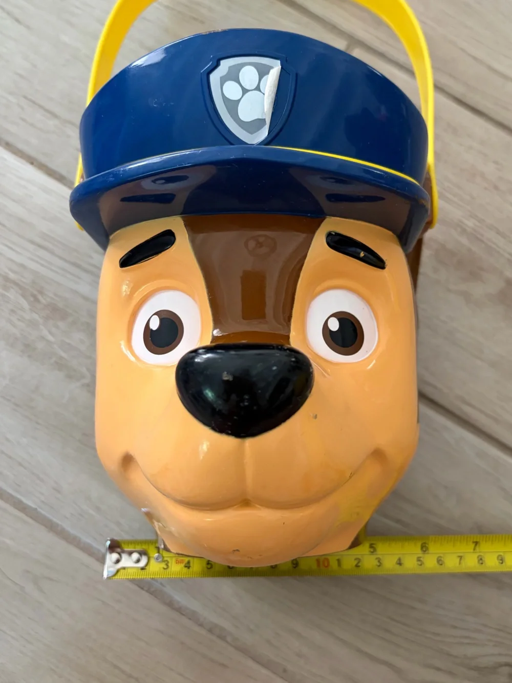 PAW Patrol Chase Character Bucket - Blue & Yellow Kids Toy